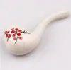 Hollow design of 120 mm plum-blossom pattern ceramic pipe with light weight and non-ironing hand porcelain pipe