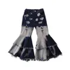 vestiti per bambini ragazze Denim Pant bambini cowboy Flare Pants moda estiva boot cut pant Boutique Pantaloni abbigliamento per bambini Z09713724470