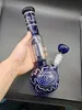 Blue Glass Bong Hookahs Beaker Oil Burner Dip Rigs Mushroom Perc with 14mm Bowl for Smoking Chicha Shisha