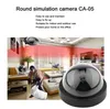 Black Plastic Smart Indoor/Outdoor Dummy Home Dome Fake CCTV Security Camera with Flashing Red LED Light CA-05 Dropshipping