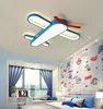 Children's room LED ceiling lamp Warm cartoon airplane bedroom boys and girls room lighting eye protection dimming wrought iron lamps