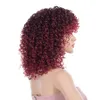 짧은 아프리카 kinky 곱슬 머리 합성 가발 여성을위한 검은 자연 아프리카 머리카락