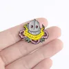 Blomma med järnjätten Enamel Pins Robot Banner Denim Badge SHIRT Bag Jackor Lapel Pin Broscher för kvinnor Smycken Gift för vän