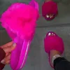 Women 2020 Spring Indoor Home Furry Slippers Warm Casual With Crystal Slippers Outdoor Wild Non-slip Beach Candy Color