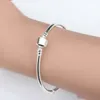 Grossisthandel 925 Sterling Silver Armband 3mm Snake Chain Fit Charm Bead Armband Armband DIY Smycken Present För Män Kvinnor