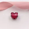 Andy Jewel Authentic 925 Sterling Silver Beads Fuchsia Shape Of Love Charm Charms Fits European Pandora Style Jewelry Bracelets & Necklace 796563NFR