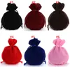 7*9cm,9x12cm Velvet jewelry bag Christmas wedding gift bag 6 color jewelry packing Display bag pouch favor Storage bags K395