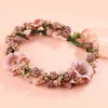 2Pcs New Garland Bridal Headdress Wreath Simulation Flower Headband Girl Seasside Vacture