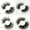 Comprimento 25mm cílios vison extra Longo cílios vison 3D Grande dramática Criss-cross Fios Lashes naturais Falso cílios Extensão Beleza