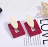 Nowy styl Moda Duży Żywicy Drop Kolczyki Dla Kobiet Nowy Kwas octowy Duży Korea Korczyki Kwadratowe Kolczyki Trendy Geometryczny Jewelr