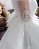 Dubai Arbic Beach Plus Size A Line Wedding Dresses Off Shoulder Lace Applique Puffy Sleeves Wedding Dress Bridal Gowns Vestidos Custom Made