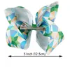 12 Colors 5 Inches Large Rainbow Geometric Pattern Hair Bow Wich Clip Baby Girl Fashion Hair Clip Children Hair Accessories M298