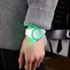 Luminous Diamond Watch Fashion Mężczyźni Women Watches Kolor LED Galaret Silikon Przezroczyste dzieci Para na rękę na prezent 6011766