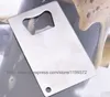 100pcs a lot Free shipping Polybag Packing Wallet Size Stainless Steel Credit Card Bottle Opener Openers