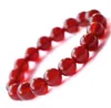 10mm naturmaterial energi stenar röda agatarmband carnelian sardonyx runda pärlor onyx armband för kvinnor kristall smycken