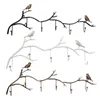 5つのフック錬鉄製の鳥のドアフックラック衣類衣類ローブキーホルダードアマウントハットハンガーキッチンウォールホームデコレーション1222n