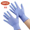 Children's Mittens 100 Pcs Kids Disposable Nitrile Rubber Gloves Crafting Painting Household Cooking Cleaning Universal For 4-12 Years Old X