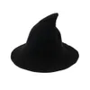 Witch Hat Diversified Along The Sheep Wool Cap Knitting Fisherman Hat Female Fashion Witch Pointed Basin Bucket for Halloween