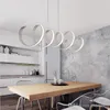Modern LED Spring Pendant Light Aluminium Chandalier Lighting Island Lampa för restaurang Bar Kök vardagsrum