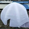 Carpa para eventos personalizada de 8 patas completamente blanca, carpa inflable con cúpula de araña, estación de reunión con puertas con cremallera extraíbles para 255z