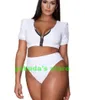 2024 new women's large one-piece Bikini Set graffiti print swimwear mesh panel boxer Swimwear Bikini fatsohigh waist board flexible stylish