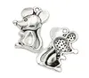 100pcs d'argento in lega di topo sospensione del mouse fascino svegli monili animali di fascino DIY Handmade 24x18mm regalo