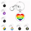 2021 LGBT Pride Lesbian Gift Pendant Keychain Rainbow Gay Nyckelring Keyring Ring Chaveiro Souvenir LLAVEROS Smycken