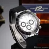 Luksusowe klasyczne zegarki męskie Top Man Man Watch Chronograph Guma Pasek Stopwatch 42 mm Dial Na rękawe Wszystkie tarcze Pracujące dla mężczyzn Prezent Dnia Ojca Wysoka jakość