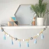 2020 New Macarons Room Decoration Wooden Bead Tassel Wall Hanging Nordic Wood Girl Baby Beads Hanging Curtain Sticker Kids