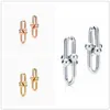 SHINETUNG Original 100% S925 HardWear Series Link Trendy Earrings Women Logo Fine Luxury High-End Jewelry CX200606