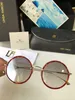 Luxury-Linda Farrow Occhiali da sole rotondi oro / marrone 57mm Occhiali da sole di marca di moda Eye Wear Nuovo con scatola