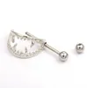 Hele verzilverde punk gotisch roestvrijstalen vampier tanden tepel ring vrouwen body piercing sieraden accessoire6478494