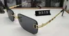 new fashion sports buffalo horn sunglasses for men rimless square styles logo women eyeglasses gold and silver metal stent with original b