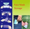 Caixa de armazenamento dobrável portátil Estojo de armazenamento de máscara facial Pasta temporária PP Folha de plástico organizador protetor de pó descartável rosto Ma249A