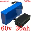 60V batterie au Lithium 30AH vélo électrique 1500W 2000W 2500W 3000W scooter utiliser cellule samsung