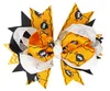 Nieuwe 5 "Halloween -haarbogen met clip voor kinderen meisjes prinses pinwheel grossgrain lint bogen haarpin haaraccessoires 4 kleuren