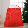 Presente de Natal da menina Bolsas 7 Cores Moda Grande pesado Canvas doces das bolsas criativas miúdos de Santa com cordão Bolsa