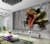 Custom Wallpaper 3d 3D Brick Wall Residual Wall Jurassic Dinosaur Living Room Bedroom Background Wall Decoration Wallpaper