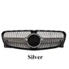 1 sztuka Najwyższej jakości Czarny Diamentowy Model Front Mesh Mesh Grille dla GLA X156 ABS Silver Car Grille