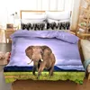 Bedding Sets 3D Animal Elephant Print Set Duvet Covers Pillowcases One Piece Comforter Bedclothes Bed Linen 08