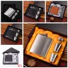 7 oz En Acier Inoxydable Hip Flask Set jack Flagon Avec Entonnoir Tasses Mini Whisky Flagon Cadeau En Plein Air Portable Vin Pot GGA2591