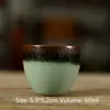 Tazza da tè in ceramica con smalto ruggine Porcellane Forno Cambia tazza rossa Pinming Tazza da tè vintage Accessori per il servizio Decorazioni per la casa