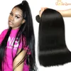 4 Bundels Peruviaans Virgin Hair Straight 100% Onverwerkte Menselijk Haar Weeft Peruaanse rechte haarextensies