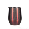 12OZ Rainbow Stainless Steel Tumblers Rainbow Egg Cup Eggshell Cup colorido Ovop Shape Cups Vinho Garrafa De Água Canecas isoladas A06