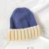 Kapelusz jesień i zima stały kolor krótki kapelusz z wełny dzieci słodkie mody dzikie dzianiny kapelusz rodzic-dziecko chłopiec dziewczyna EEA217