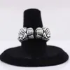 S925 Silver Double Snake Head Ring Retro Classic Silver Silver Double Snake Head Open Ring British Style Hip Hop Male and Samica Ring