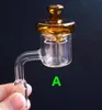 2019 Newest 28mm OD Quartz Thermal Banger Nail With Colored UFO Glass Bubble Carb Cap For Dab Rig Glass Water Pipe Bong Accessories