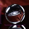 60mm 3D -lasergraverad Galaxy Glass Ball Crystal Miniatures Boy Gifts Sphere Home Decoration Accessories Globe Universe Present SH8028561