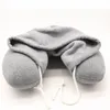 Body Neck Pillow Solid Nap Cotton Particle Pillows Soft Hooded U-shaped pillow Airplane Car Travel Pillow Bedding SuppliesT2I5525