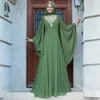 Muzułmańska Abaya Koronna sukienka Cardigan Długie szaty Kimono Jubah Ramadan Bliski Wschód Thobe Służba kultu Islamska odzież 224n